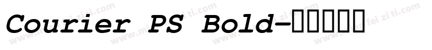 Courier PS Bold字体转换